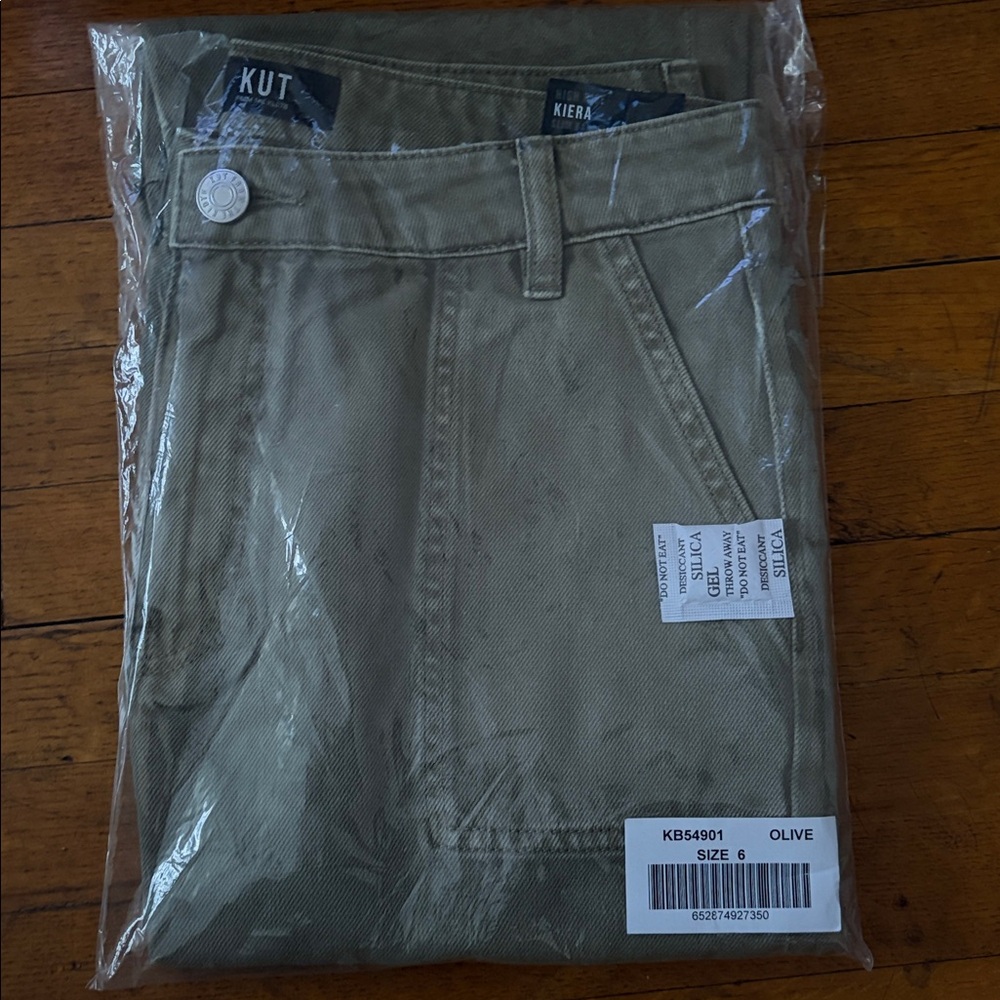 NEW KUT FROM THE KLOTH kiera high rise barrel jean in olive